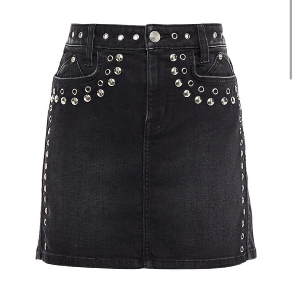 NWT Current/Elliott The 7-Pocket Studded Mini Skirt Size 25 - Picture 6 of 12